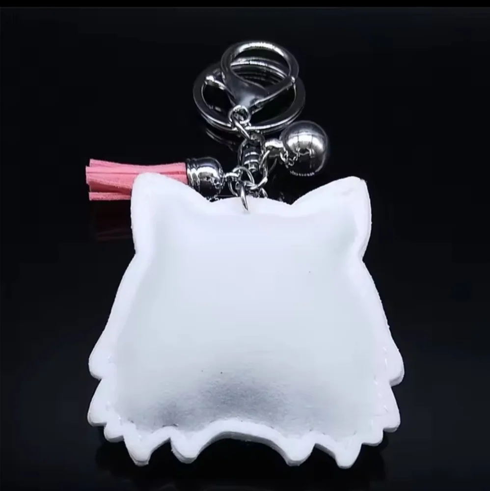 Bling Pomeranian Dog Crystal Rhinestone Keychain Bag Charm With Pink Tas…
